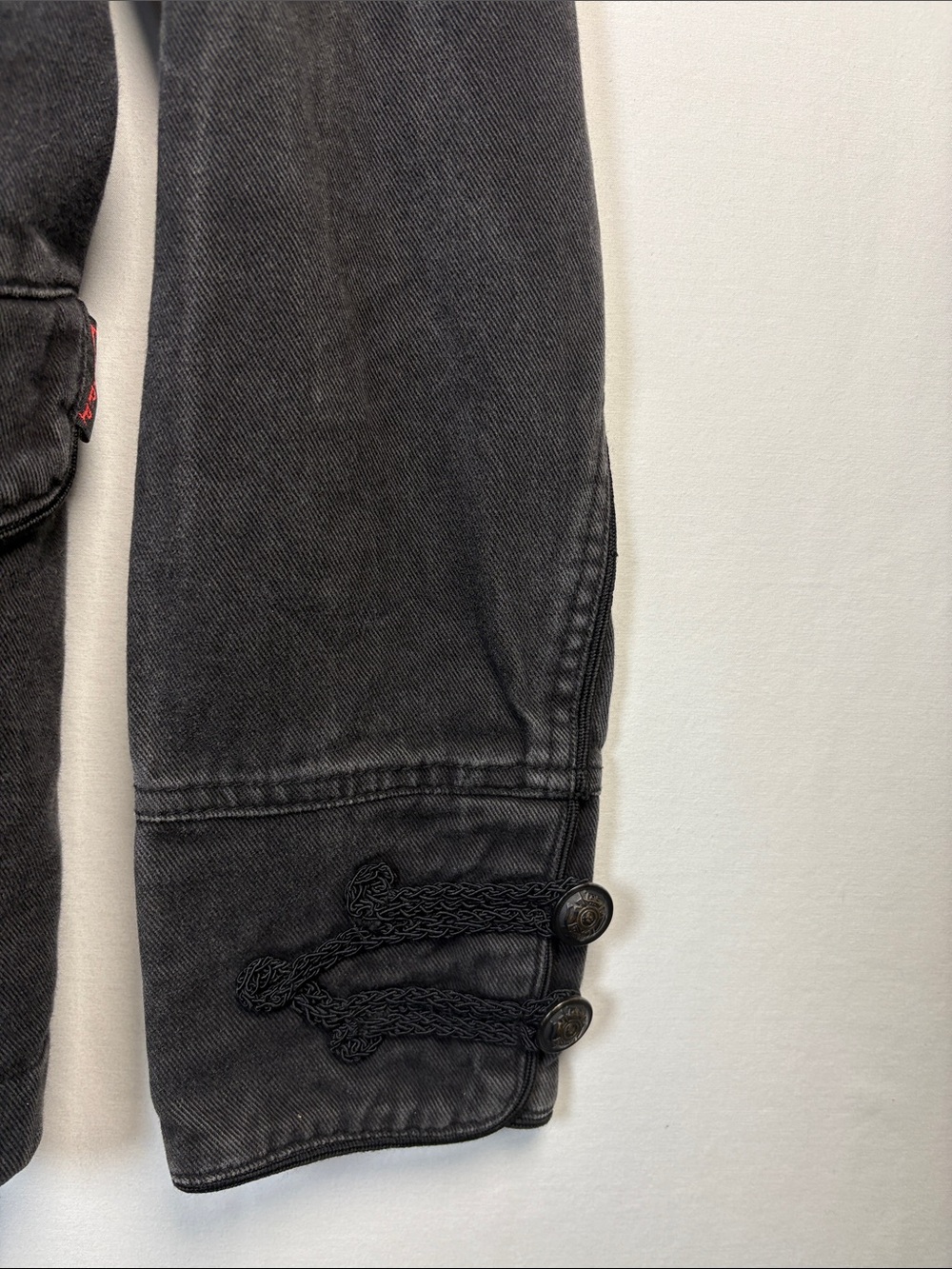 TRIPP N.Y.C. Gothic Zip Button/Loop Black Denim Jacket size XS - Picture 3 of 10